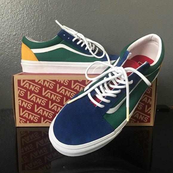 red blue green yellow vans
